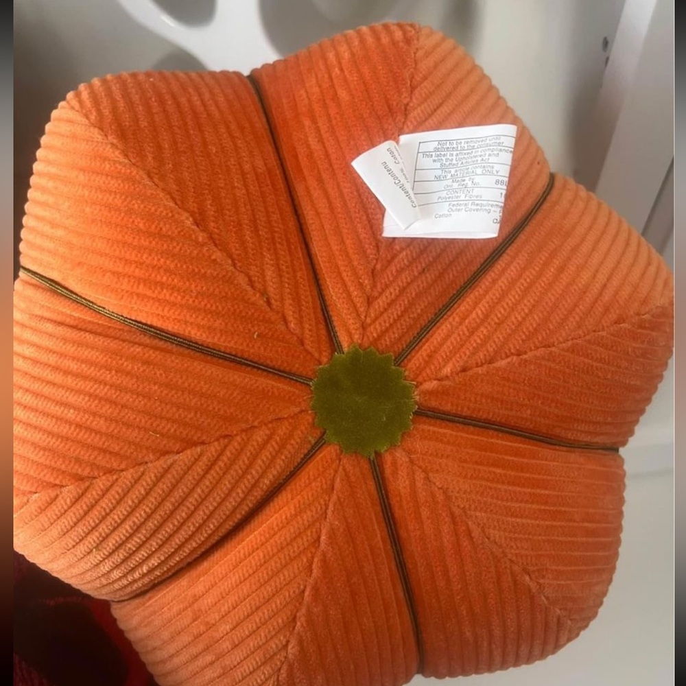 Vintage Hallmark Stuffed plush Pumpkin Fall decor large 11” - Picture 4 of 5